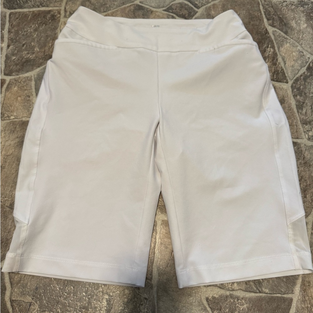 Tail White Bermuda Shorts Elastic Waist